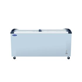 60" Glass Top Display Island Freezer Supermarket Cooler Market Grocery Island Merchandiser 445L Sliding Glass Door Horizontal Showcase Freezer