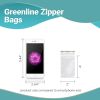 Pack 1000 Greenline Zipper Bags 3 x 4. Seal Top Polyethylene Bags 3x4; Thickness 2 Mil. Resealable Plastic Bags for Packing and Storing. Recyclable St