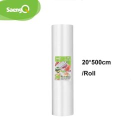 saengQ vacuum bags for food Vacuum Sealer Food Fresh Long Keeping 12+15+20+25+30cm*500cm Rolls/Lot bags for vacuum packer (size: 20*500cm)